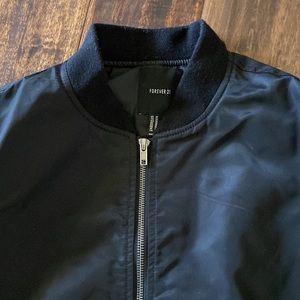 Black Forever 21 Zip Up Jacket, Size M